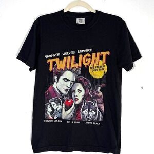 Comfort Colors Twilight Edward Bella Jacob Graphic T Shirt Small Wolves Vampire